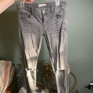 Free People grey skinny jeans